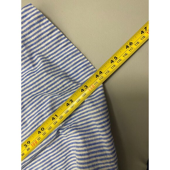 Boden Striped Blue Sleeveless Wrap Dress - Picture 7 of 12